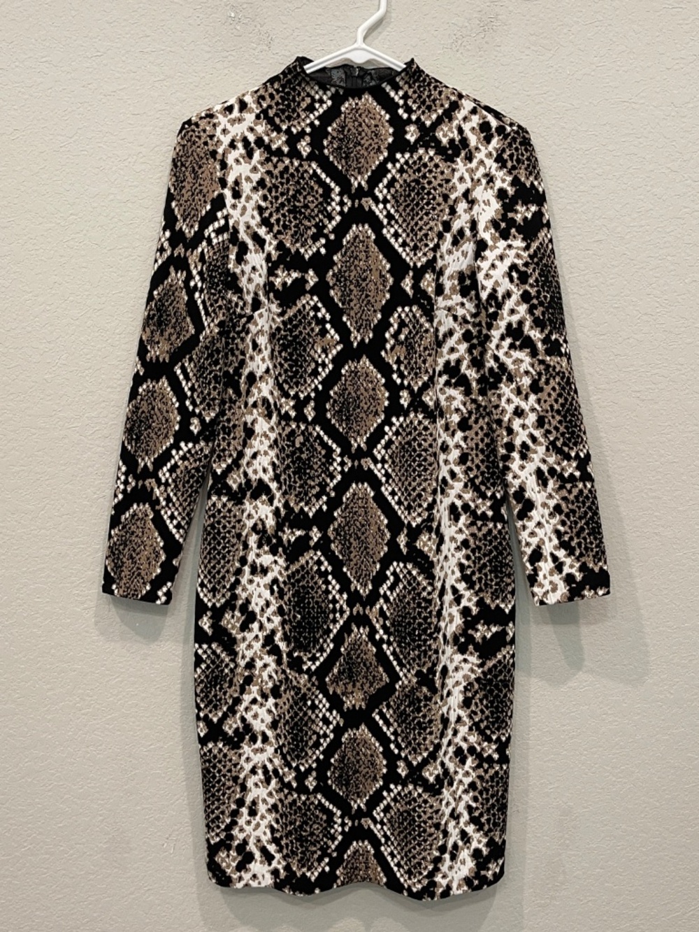 Joseph Ribkoff Dress Women's 8 Snake Print Long Sleeve Bodycon Stretch